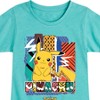 Girls' - Pokémon - Pikachu Summer Pattern Fitted Short Sleeve Graphic T-Shirt - 2 of 4