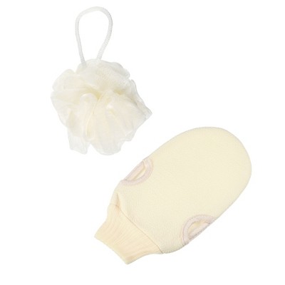 Unique Bargains Bath Brush Set 1.97"x4.72" 1 Set