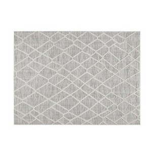 LunaLulinlk Gray+Cream Indoor Area Rug Pebble Geo Pattern Rug 84''X60'' - 1 of 4
