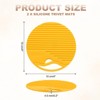 Unique Bargains Round Heat Resistant Non-Slip Silicone Trivet Mat for Pots Coasters 2 Pcs - 2 of 3