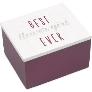 Pavilion Gift Company - Flower Girl - 2.25" x 2" x 1.5" MDF Trinket Box - Decorative Boxes - 1 of 4