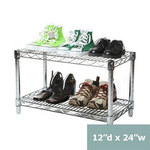 Shelving.com Chrome Wire Shelving with 2 Tier Shelves - - 1 of 3