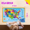 Aoibox 6 Pack Kids Placemats, Non-Slip Washable Reusable Educational Placemats with Alphabet, Number, Shape & Color, Universe, Map Themes for Home - 3 of 4