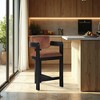 Meridian Furniture,Sacha Cognac Velvet Stool - 2 of 4