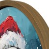 Creative Products Painterly Christmas Polar Bear 20 x 20 Round Brown Framed Print - 3 of 4