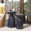 XINGHANZHENXUAN Set of 2 Modern Iron Side Tables, Patio End Tables for Patio, Living Room, Balcony - 2 of 4