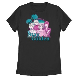 Women's The Golden Girls Tropical Stay Golden Cartoon T-Shirt - 1 of 4