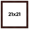 PosterPalooza | Square Distressed Brown Picture Frame - UV Acrylic, Foam Board Backing, Hanging Hardware - 2 of 4