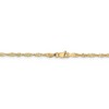 Black Bow Jewelry 2mm, 14k Yellow Gold, Singapore Chain Bracelet - image 3 of 4