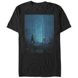 Men's Star Wars The Force Awakens Snow Forest Battle T-Shirt - 1 of 4