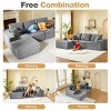 Modular Corduroy Sectional Sofa with Chaise Lounge,  Modern Oversized Convertible Cloud Couch with Deep Seats for Living Room – The Pop Home - 4 of 4