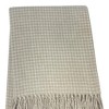 HomeRoots 50" X 67" Sand And Cream Cotton Blend Woven Plaid Throw Blanket with Fringe - 4 of 4