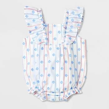 Baby Girls' Ruffle Sleeve Romper - Cat & Jack™
