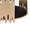 37" Tanquin Coffee Table Black Glass and Gold Finish - Acme Furniture: Metal Pedestal Base, Shelving, No Assembly Required - 3 of 4