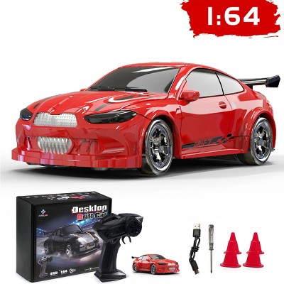 Boersma Mini RC Drift Car for Kids – 1:64 High Speed 4WD Remote Control Vehicle with LED Lights, 2.4GHz Racing Car Toy Gift for Boys
