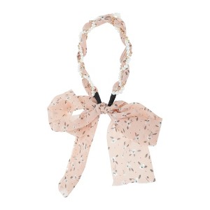 Unique Bargains Women's Faux Pearls Ribbon Headband 1 Pc - 1 of 4