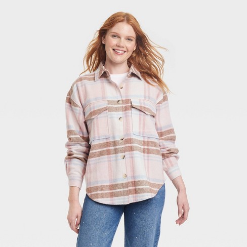 Timing Women's Cropped Flannel Shacket