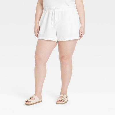 Women's High-Rise Gauze Tie-Waist Pull-On Shorts - Universal Thread™
