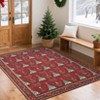 Nasitip Area Rug Christmas Washable Rug Xmas Tree Pattern Soft Non Slip Low Pile Accent Carpet Indoor Festive Decorative Rug - 3 of 4