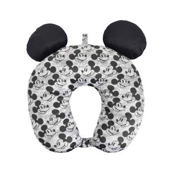 Disney Mickey Mouse Travel Neck Pillow with 3D Ears Grey