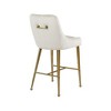 Meridian Furniture,Owen Cream Velvet Stool, Set of 2 - 2 of 4
