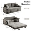 70.9"W Folding Sofa Bed with USB Charging, Chenille Convertible Sleeper Sofa with Side Storage Pockets - ModernLuxe - 4 of 4