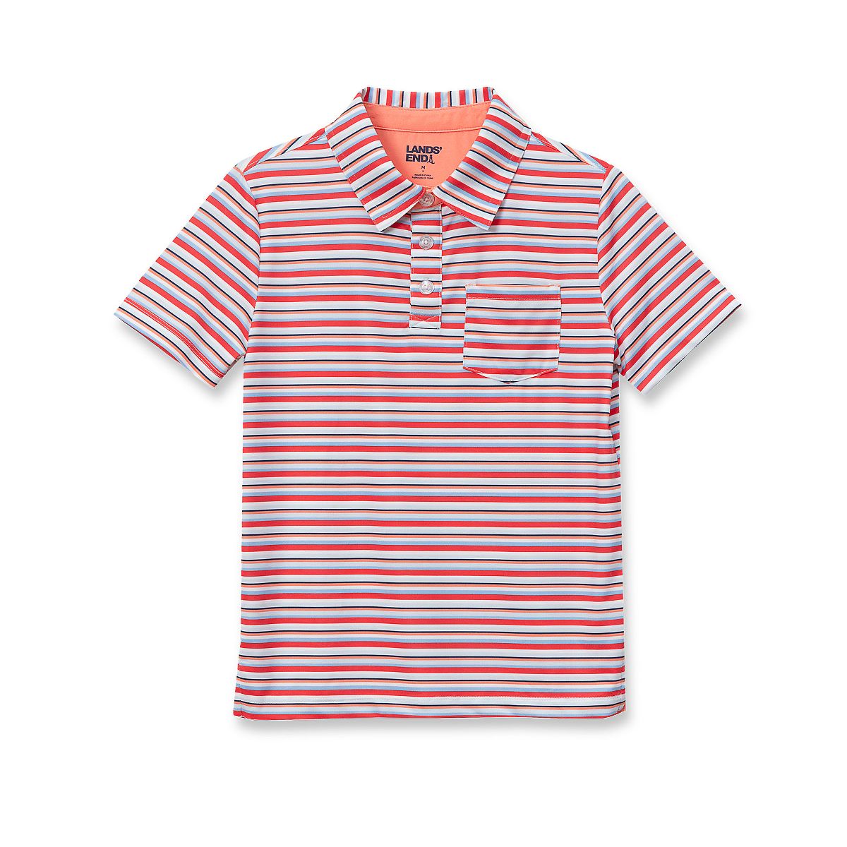 Lands' End Kids Short Sleeve Athletic Polo Shirt - thumbnail 4
