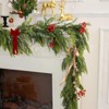 MOEPISY 9FT Christmas Garland Realistic, Artificial Eucalyptus Garland for Christmas Decoration, Greenery Garlands for Mantle - 2 of 4