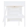 PAGED Full Size Loft Bed, Wooden Bed Frame with Wardrobes, Drawers, Lockers, Storage Stairs and Guardrail, Modern Bunk Bed for Kids, Adults - 4 of 4