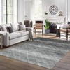 Modern Abstract Striped Area Rugs for Living Room Bedroom Machine Washable Low Pile Non Slip Foldable Carpet Indoor Soft Room Decor - 3 of 4