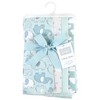 Hudson Baby Infant Boy Cotton Flannel Burp Cloths, Boy New Elephant 4-Pack, One Size - 2 of 4