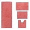 Luxury Reversible Bathroom Rugs Set, Washable Rug, Extra Soft and Absorbent bath Rug, Non-Slip Bath Mat Set, 4 Pcs Set with Contour, Coral - 2 of 4