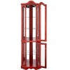 PAGED Elegant Bookshelf Lighted Corner Storage Cabinet with Tempered Glass Doors & Shelves, Display Case for Home Office, Study - 2 of 4