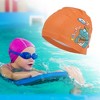Unique Bargains Kid's Knitted PU Cartoon Crocodile Swim Cap 1 Pc - 2 of 4