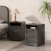 Christopher Knight Home Set of 2 Danbury 2 Drawer Nightstands Gray Maple - image 2 of 4