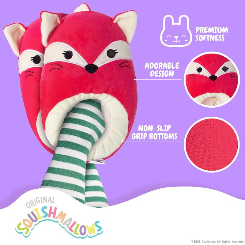 Squishmallows Fifi the Fox & Lola the Unicorn Dual Sizes Girls' Slippers. (Little Kids), 4 of 7