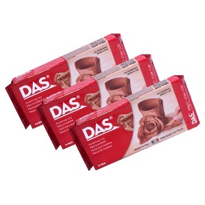 DAS® Modeling Clay Air Hardening, Terra Cotta, 1.1lb, Pack of 3 - 1 of 4