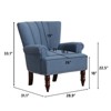 Bestier 31 in. Wide Refined Comfort Upholstered Arm Accent Chair With Nail-head Trim and Gourd-shaped Leg - 2 of 4