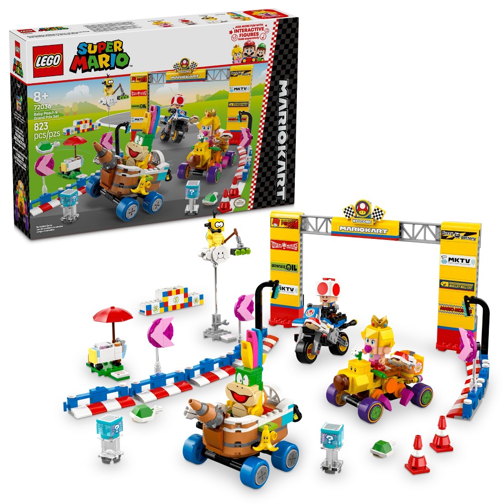 UPC 673419405676 product image for LEGO Super Mario Mario Kart Baby Peach & Grand Prix Set Home Circuit 72036 | upcitemdb.com