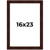 PosterPalooza | Distressed Brown Picture Frame - UV Acrylic, Foam Board Backing, Hanging Hardware - 2 of 4