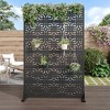 PexFix 72 in. x 47 in. Outdoor Privacy Rectangle Screen Galvanized Steel Panel Divider in Black - 2 of 4