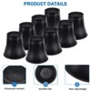 Aoibox Heavy Duty 6 Inch Round Furniture Risers for Bed Desk Table Sofa Couch Non-Slip Lifts Supports 6000 Lbs 8 Pack Black - 3 of 4