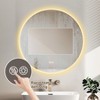 32" LED Round LED Bathroom Mirror with Lights-Wall Mount Vanity, Anti-Fog, 3 Color Temperature Adjustable & Dimmable Light, Makeup Mirror - 2 of 4