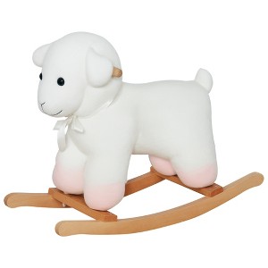 Lamb Rocking Horse Sheep, Nursery Stuffed Animal Ride On Rocker for Kidsen Plush - 1 of 4