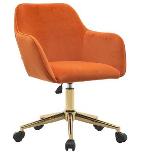 NicBex Adjustable Swivel Home Office Desk Chairs with Gold Metal Legs for Work Study,Wide Seat/Vanity Chair - 1 of 4