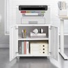 Metal Printer Stand with Storage, Mobile Printer Cabinet, Table for Printers with Adjustable Shelf File Cabinets on Wheels 3D Printers Stand - 2 of 4