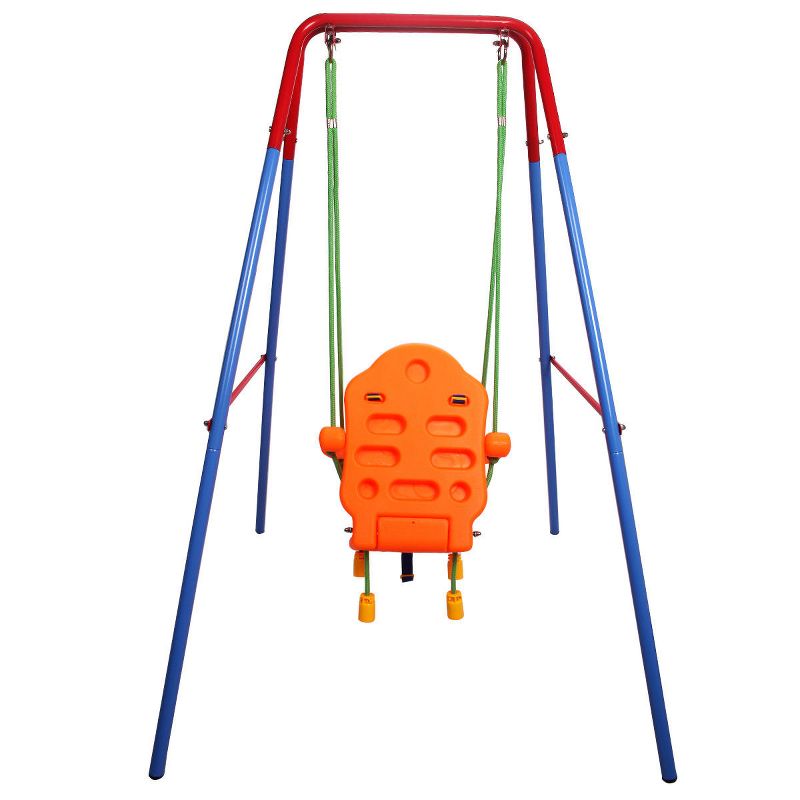 Costway Kids Toddler Children Swing Seat Chair Outdoor For Backyard Playground w/Rope, 4 of 8