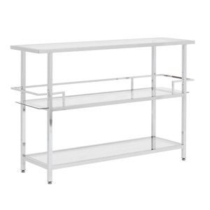 Portico Bar with Clear Glass Chrome - Studio Designs Home - 1 of 4