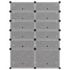 vidaXL Shoe Rack Black 37 in.x14.6 in.x49.2 in. PP - 3 of 4