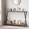 2-Tier Narrow Console Table ¨C Entryway & Sofa Side Table for Hallway, Living Room, Bedroom, Kitchen Counter, and Display Table Behind Couch - 2 of 4